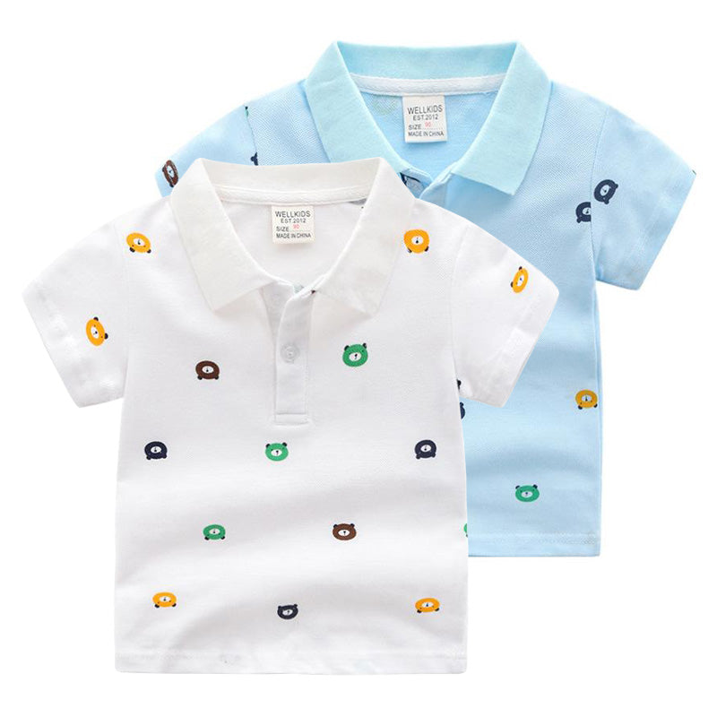 [513103] - Atasan Kaos Polo Fashion Anak - Motif Bear Head