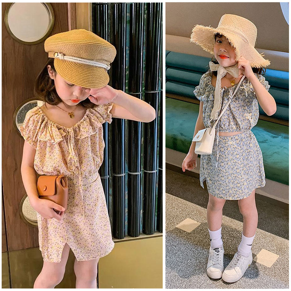 [507238] - Setelan Ootd Fashion Anak Perempuan - Motif Little Flower