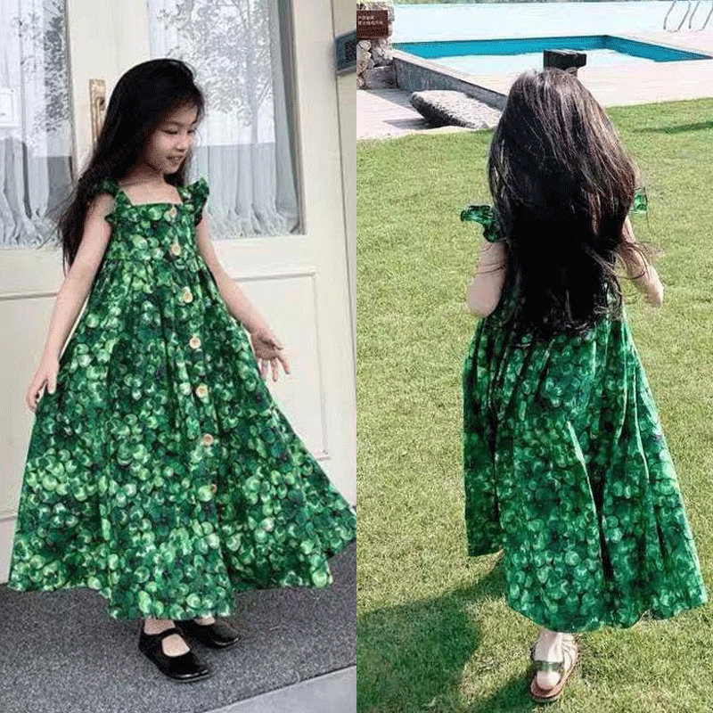 [507252] - Dress Fashion Anak Perempuan - Motif Cloverleaf