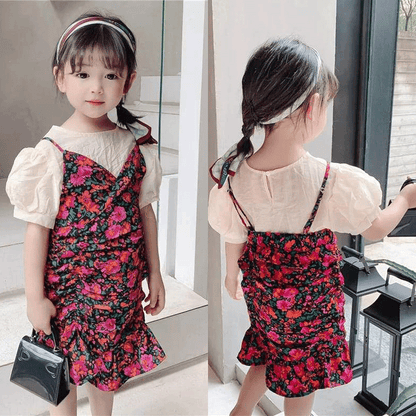 [363436] - Dress Fashionable Anak Perempuan Import - Motif Little Flower