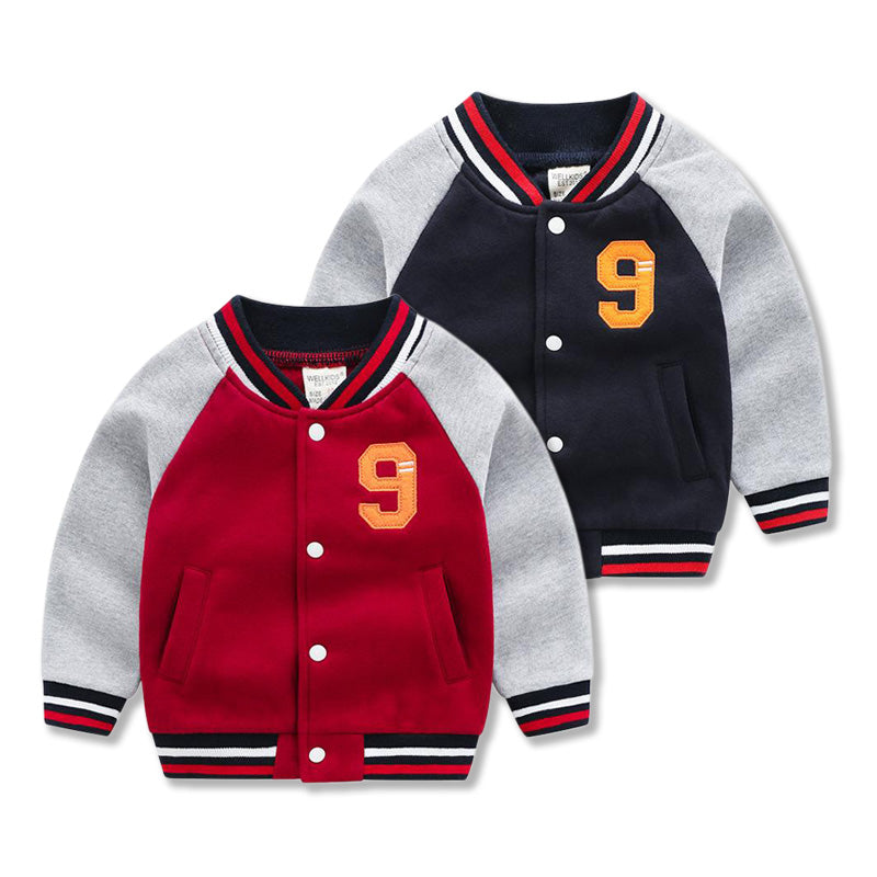 [513125] - Atasan Jaket Fashion Anak - Motif Nine Logo Bordir