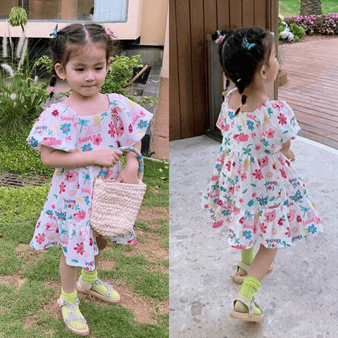 [507431] - Dress Fashion Anak Perempuan - Motif Flower