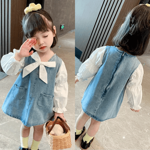 [363423] - Dress Fashion Anak Perempuan - Motif Front Pocket