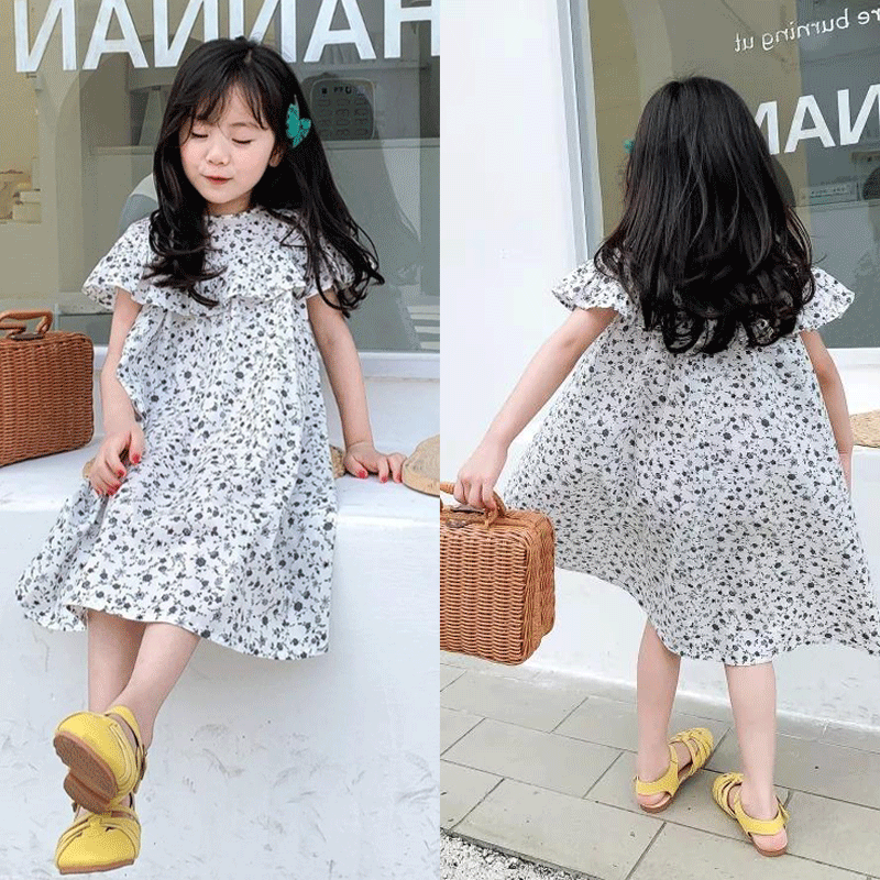 [507331]- Dress Fashion Anak Perempuan Import - Motif Unique Lace