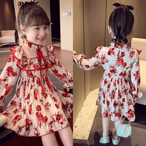 [363406] - Dress Oriental Fashion Anak Perempuan Cewek - Motif Beautiful Flower