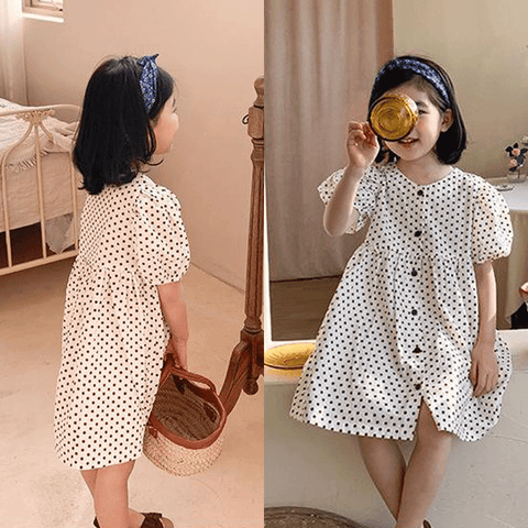 [507295] - Dress Fashion Anak Perempuan - Motif Freckles