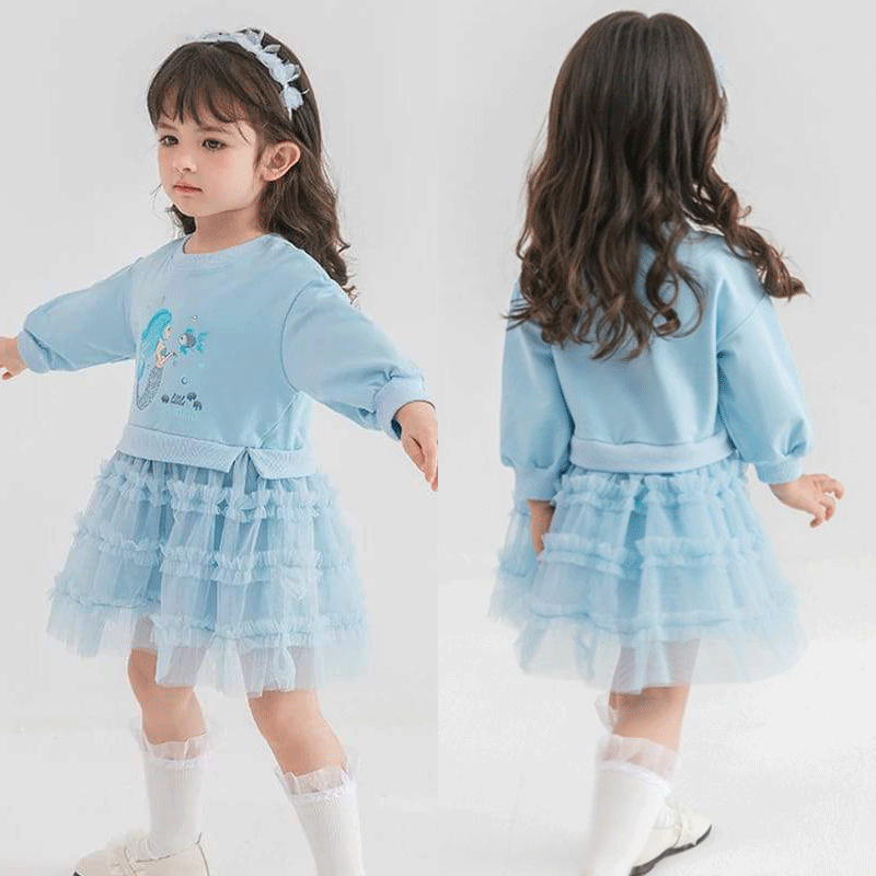 [363427] - Dress Model Sweater Fashion Anak Perempuan - Motif Plain Color