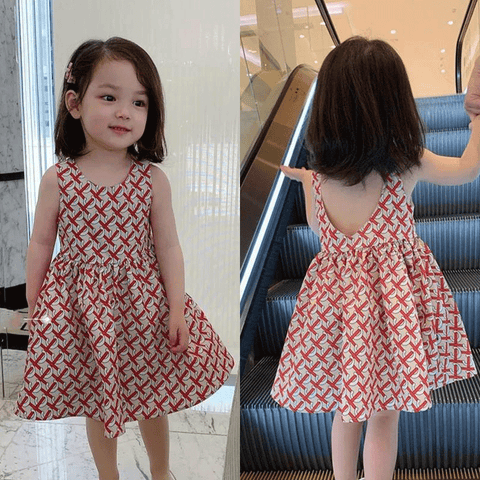 [507435] - Dress Fashion Anak Perempuan - Motif Colored Lines