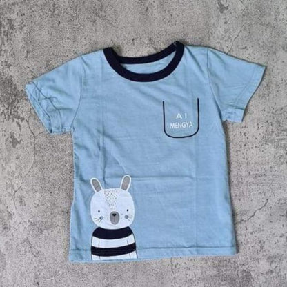 [371166] - Baju Atasan Anak / Kaos Summer Anak - Motif Striped Rabbit