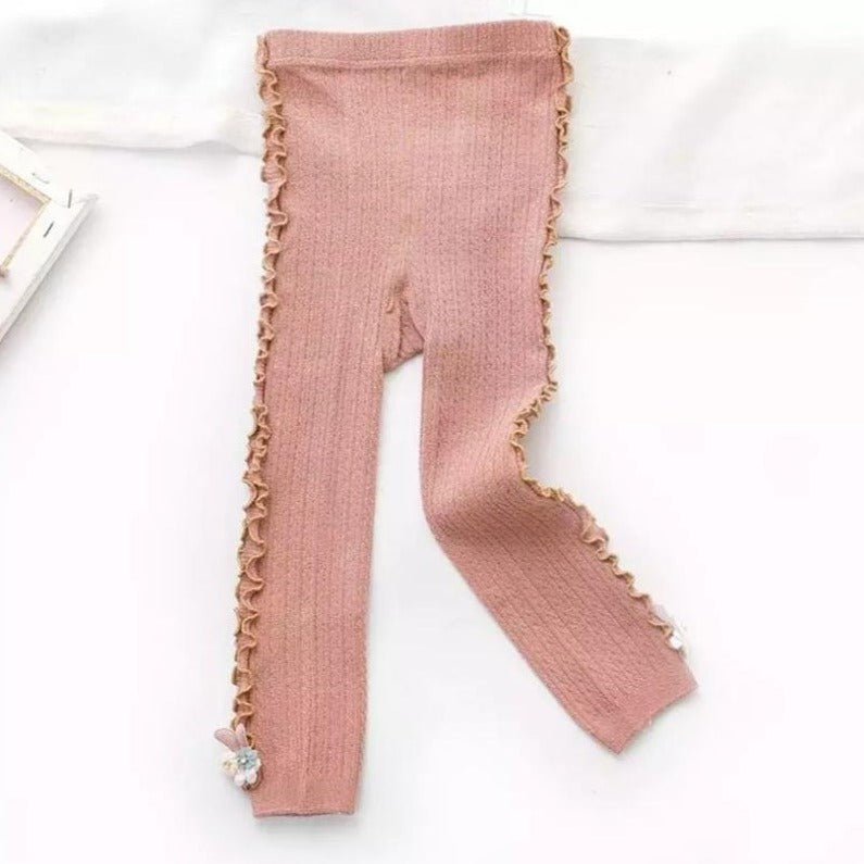[375127-PINK SALEM] - Celana Legging 3D Anak Perempuan Import - Motif Little Rabbit
