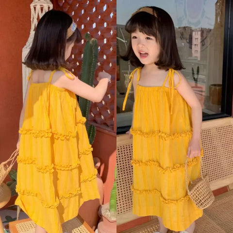[507535] - Dress Kutung Fashion Anak Perempuan - Motif Three Laces