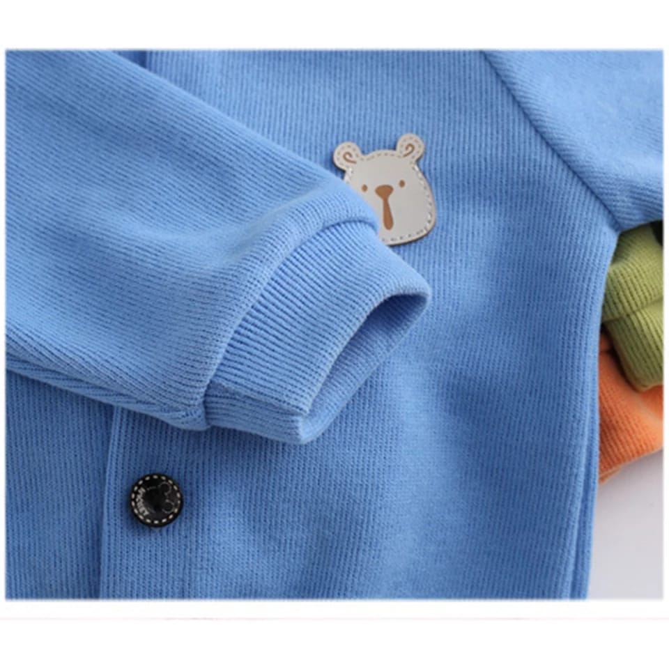 [514102] - Atasan Cardigan Fashion Anak - Motif Bear Crown