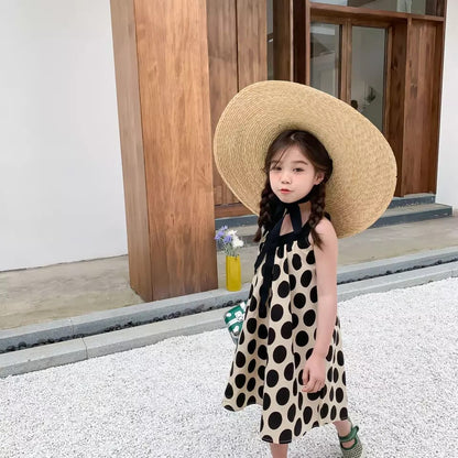 [507236] - Dress Fashion Anak Perempuan Import - Motif Freckles Pattern