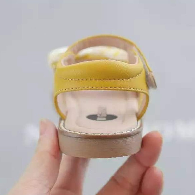 [381186] - Sandal Flat Anak Perempuan Import - Motif Freckles Ribbon