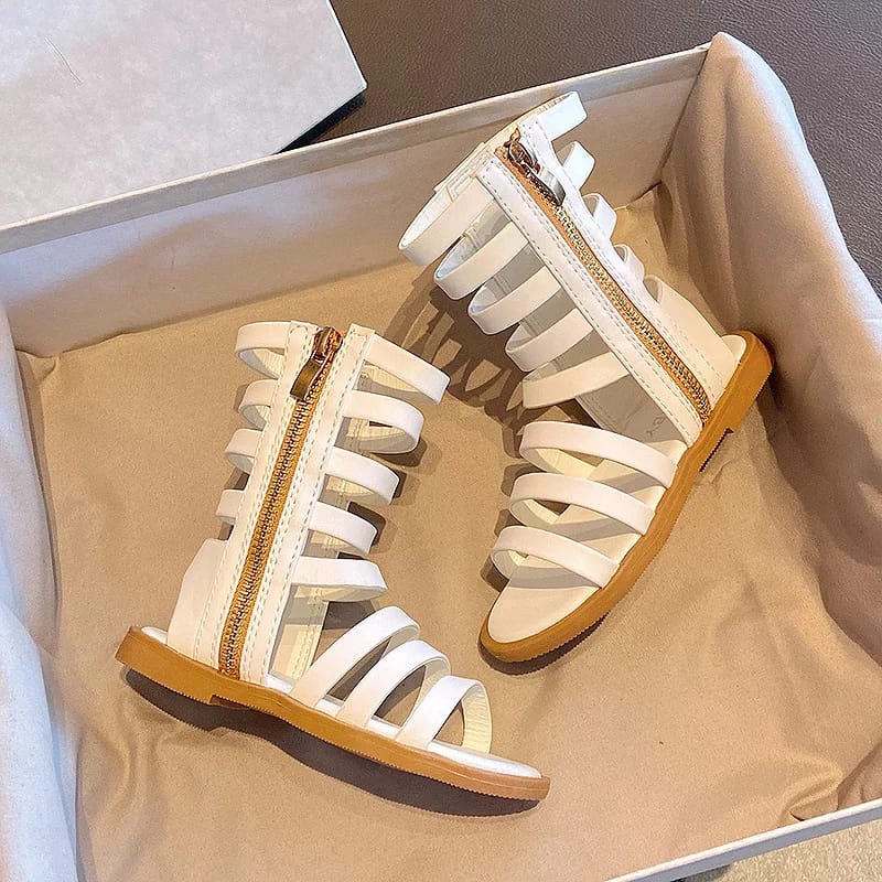 [381193] - Sepatu Sandal Gladiator Anak Import - Motif Strap Zipper