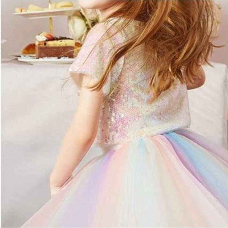 [363290] - 3D Setelan Fashion Anak Perempuan - Motif 3D Rainbow Bead