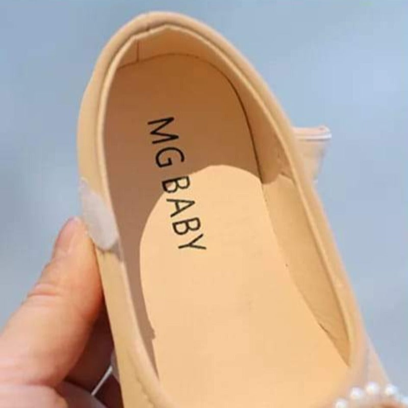[381205] - Sepatu Slip On Trendy Anak Import - Motif Pearl Ribbon