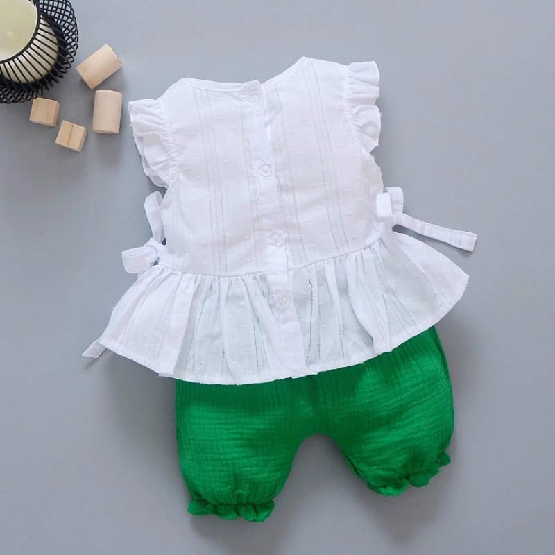 [102371] - Baju Setelan Kutung Anak Perempuan - Motif Waist Strap