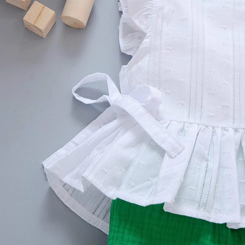 [102371] - Baju Setelan Kutung Anak Perempuan - Motif Waist Strap