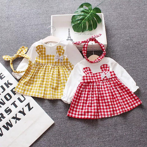 [102358] - Dress Fashion Anak Perempuan - Motif Tartan Plaid
