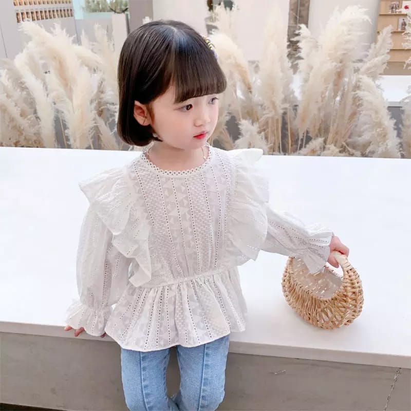 [363400] - Setelan Blouse Fashion Anak Perempuan - Motif Wide Arm