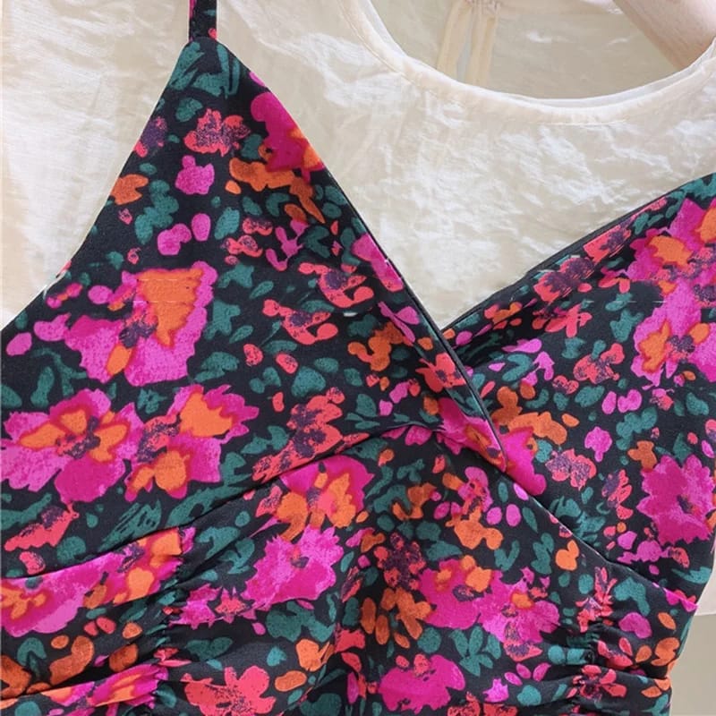 [363436] - Oneset Floral Klasik Cewek Baju Fashion Dress Fashionable Anak Perempuan Tanggung Cewek - Motif Little Flower