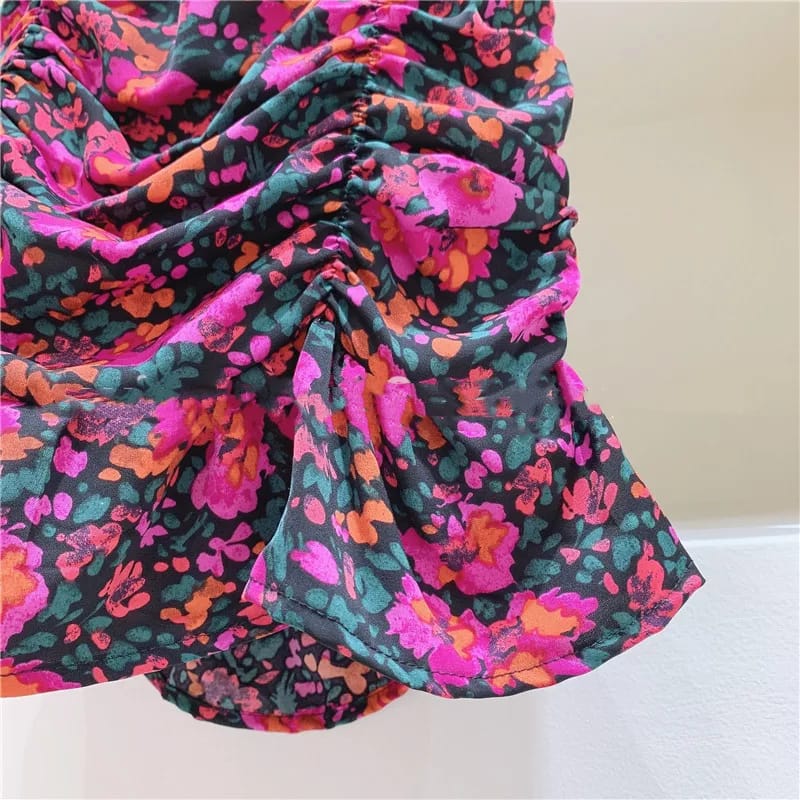 [363436] - Oneset Floral Klasik Cewek Baju Fashion Dress Fashionable Anak Perempuan Tanggung Cewek - Motif Little Flower