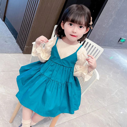 [363408] - Dress Fashionable Anak Perempuan - Motif Plain Color