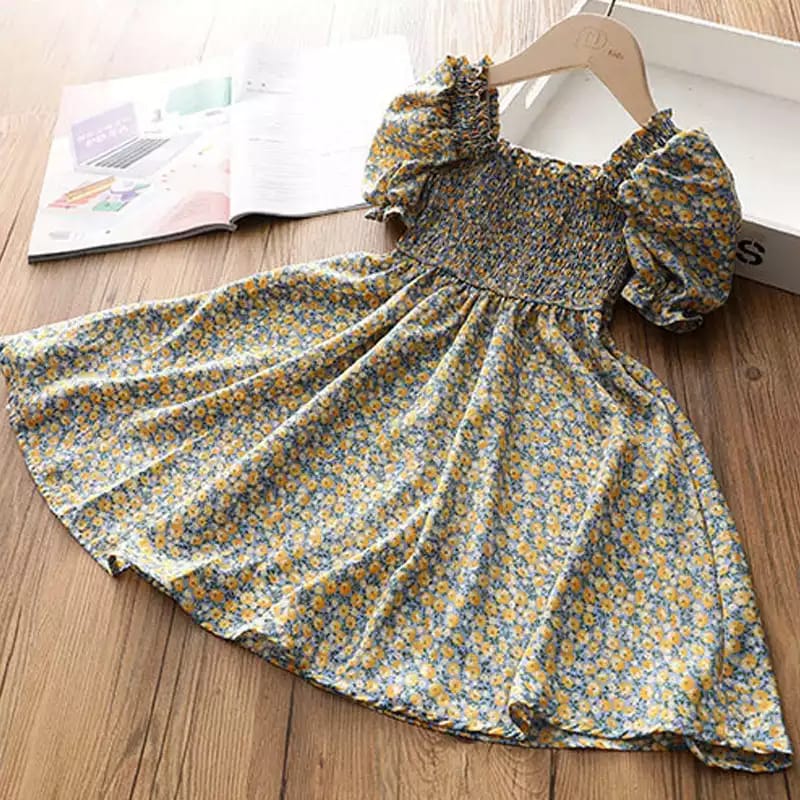 [363435] - Dress Fashion Anak Perempuan Import - Motif Little Flower