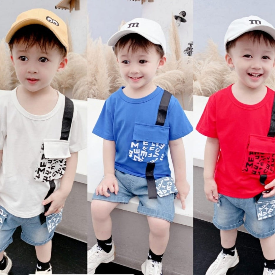 [001333] - Setelan Ootd Fashion Anak - Motif Alphabet