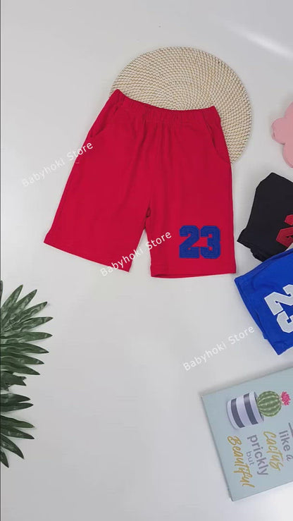 [370210-RED] - Celana Santai Anak Import - Motif 23 Plain