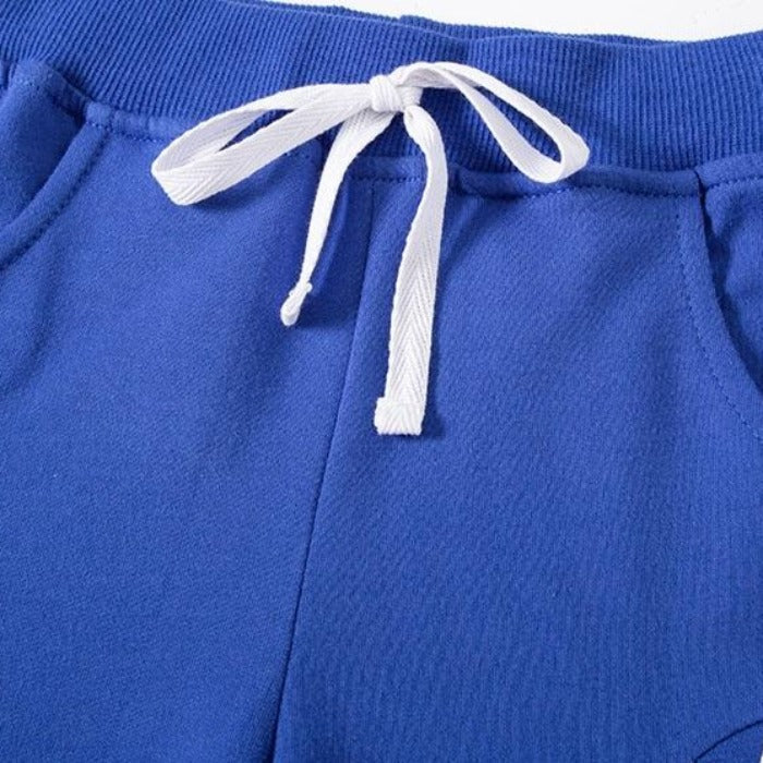 [370214-BLUE] - Celana Santai Anak - Motif Plain Lines