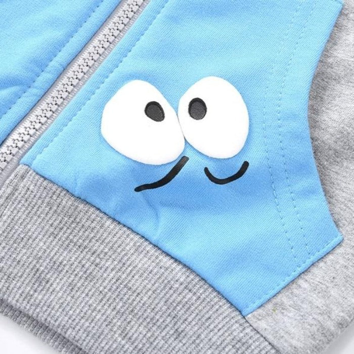 [370198-GRAY] - Atasan 3D Jaket Hoodie Anak - Motif Eye Bags