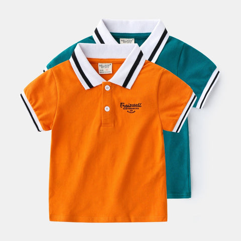 [513234] - Atasan Kaos Polo Anak - Motif Alphabet Plain