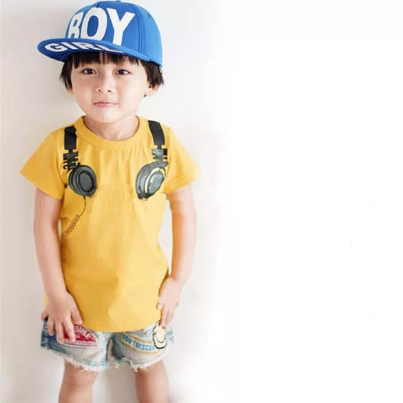[356122-YELLOW] - Kaos Atasan Anak - Motif Big Airphone