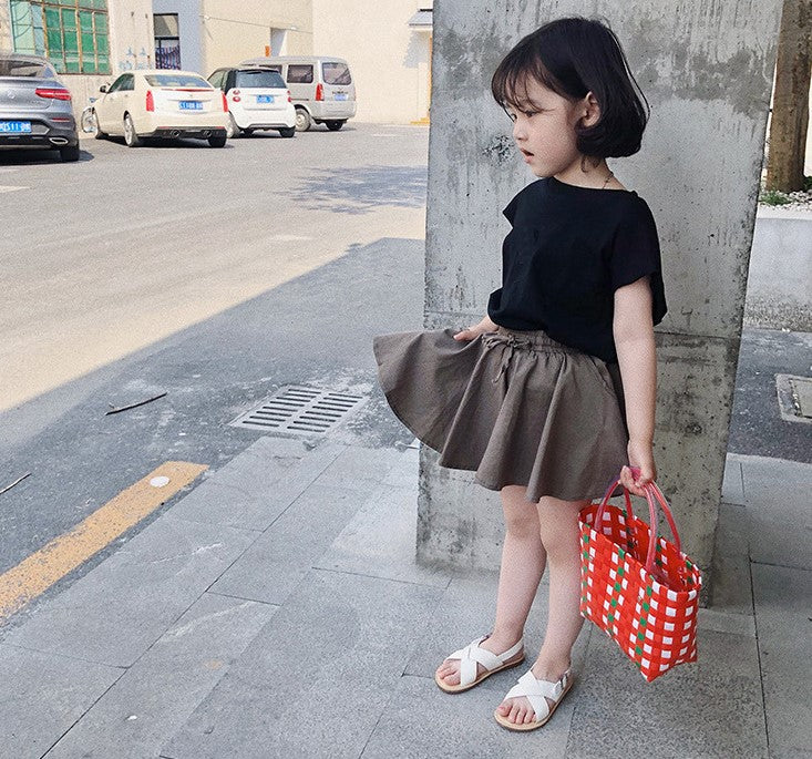 [507103] - Setelan Fashion Anak Perempuan - Motif Plain Casual