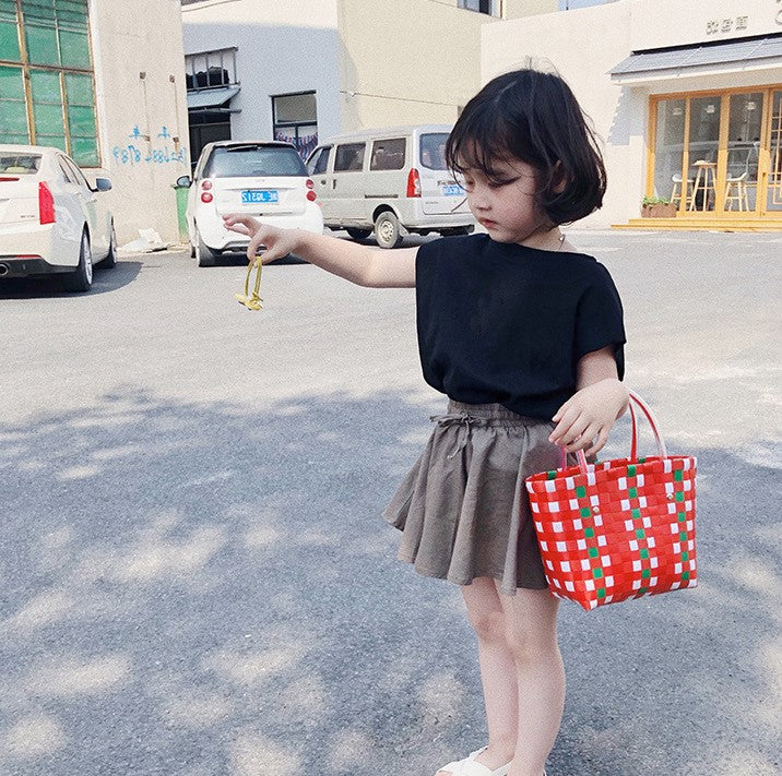 [507103] - Setelan Fashion Anak Perempuan - Motif Plain Casual