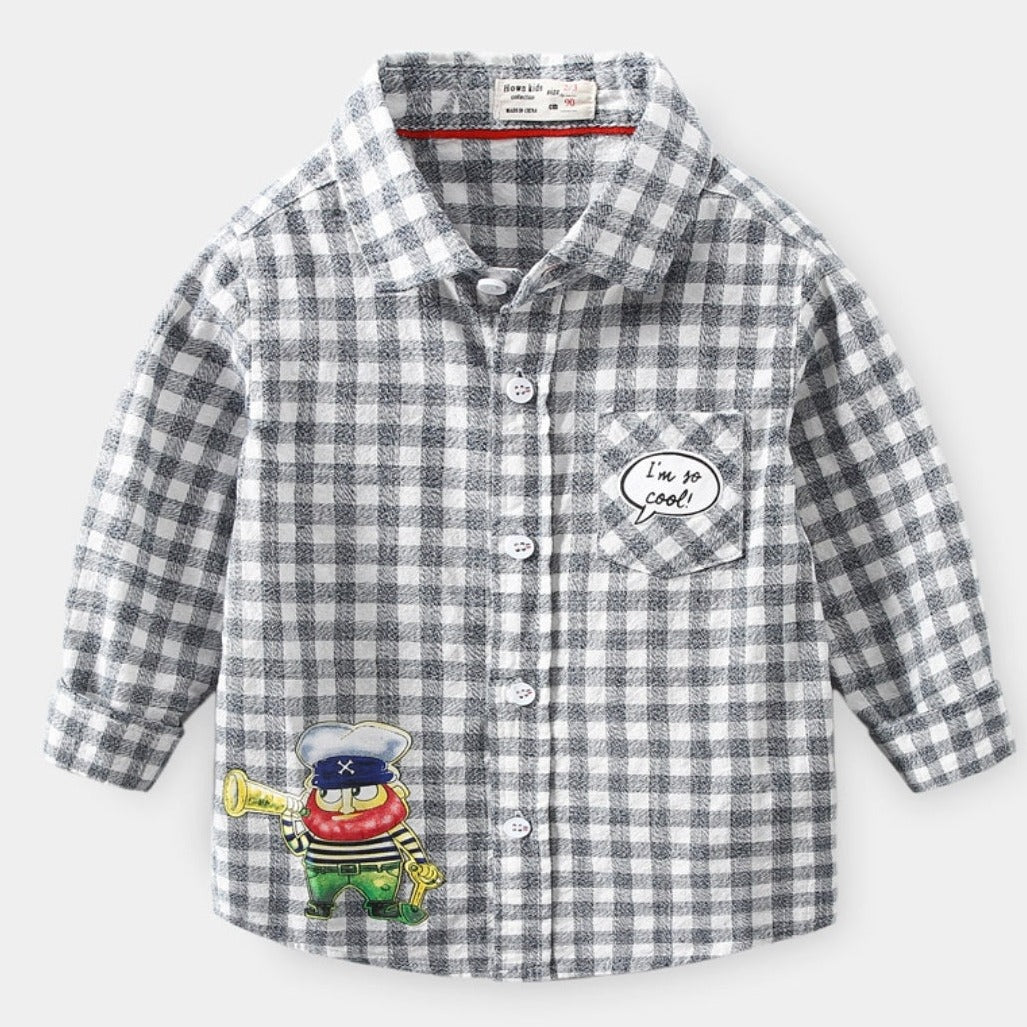 [513488] - Baju Atasan Kemeja Anak - Motif Towards Cool