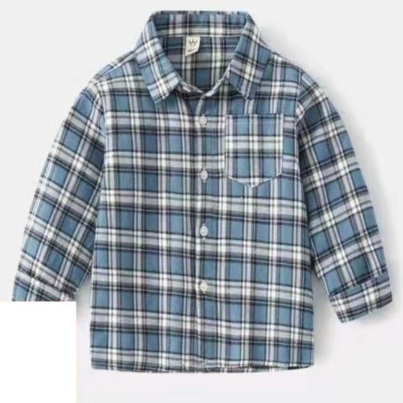 [513487] - Baju Atasan Kemeja Anak - Motif Mixed Madras