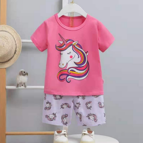 [2251418] - Setelan Baju Anak Santai Import - Motif Beauty Pony