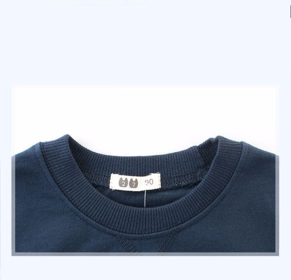 [121251-NAVY] - Atasan Sweater Trendi Anak - Motif Three Lines