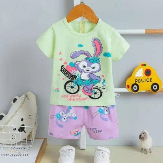 [2251437] - Baju Setelan Homewear Anak - Motif Bike Rabbit