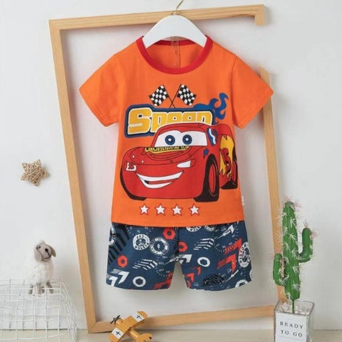 [2251503] - Import Baju Setelan Homewear Anak - Motif Fast Mcqueen