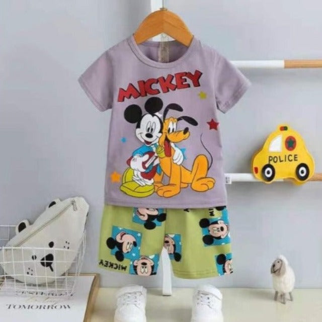 [2251444] - Import Baju Setelan Homewear Anak - Motif Mickey Pet