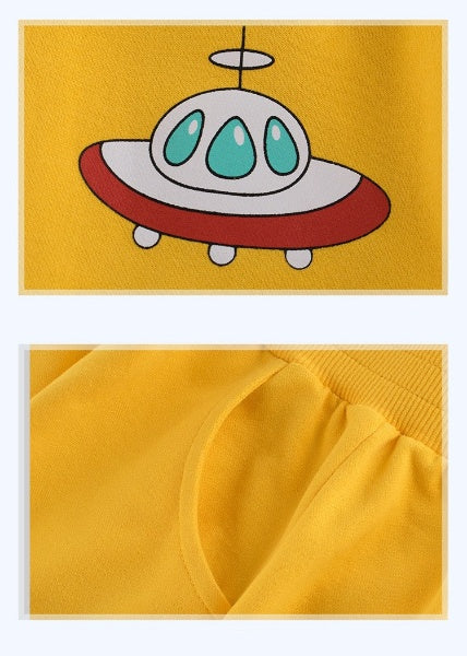 [121207] - Celana Jogger Anak / Celana Santai Anak - Motif Ufo Plane