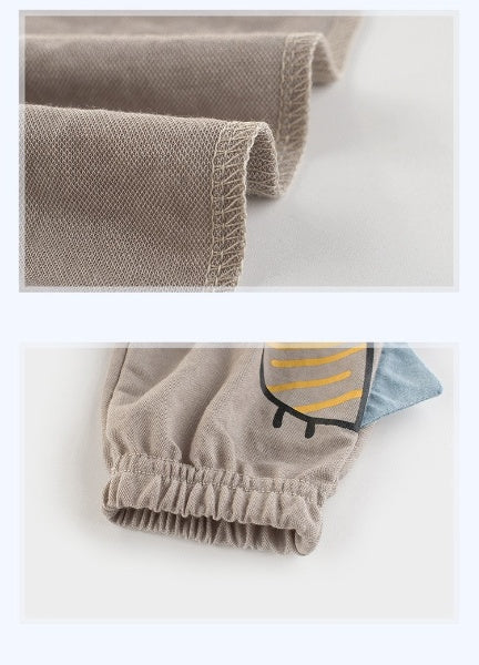 [121202-GRAY] - Celana 3D Jogger Anak / Celana Santai Anak - Motif Big Dinosaurs