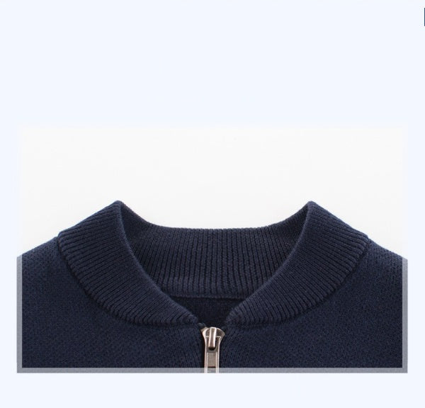 [121257] - Baju Atasan Jaket Zipper Lengan Panjang Casual Fashion Anak Laki Laki Cowok - Motif Two Lines - BABYHOKI STORE