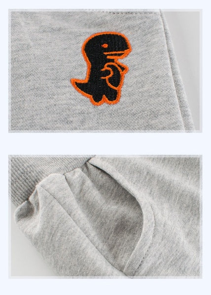 [121200-GRAY] - Celana Santai Anak / Celana Training Anak - Motif Tirex