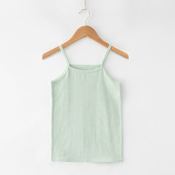 [371317-GREEN] - Atasan Singlet Anak Perempuan / - Motif Solid Color