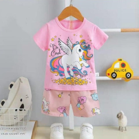 [2251433] - Import Baju Setelan Homewear Anak - Motif Beautiful Horse
